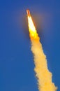 Launch of NASA Space Shuttle Discovery, STS-133, from Kennedy Space Center - Smoke Plume Royalty Free Stock Photo