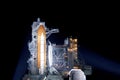 Launch pad of the space shuttle. Elements of this image were furnished by NASA Royalty Free Stock Photo