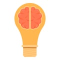 Launch power cognition icon cartoon vector. Mindset education