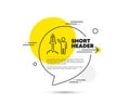 Launch project line icon. Startup rocket sign. Vector