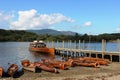 Launch and rowing boats, Derwentwater, Keswick Royalty Free Stock Photo