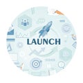 Launch Start Introducing Kick Off New Business Concept Royalty Free Stock Photo