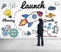 Launch Start up New Business Begin Concept Royalty Free Stock Photo