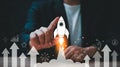 Launch Your Business to Success with Powerful Strategy and Innovation Rocket Launch Concept Royalty Free Stock Photo