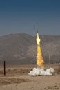 Launch of a Zinc Sulfur Rocket