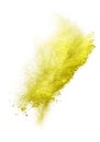 Launched colorful powder, isolated on white Royalty Free Stock Photo