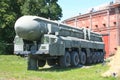 Launcher rocket complex `Topol`. Museum of artillery, engineering troops. St. Petersburg.