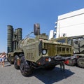 Launcher of the Russian anti-aircraft missile system S-400 `Triumph`