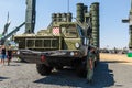 Launcher of the Russian anti-aircraft missile system S-400 `Triumph`