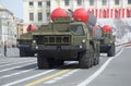 Launcher s-300PM at the rehearsal of parade in honor of Victory Day in St. Petersburg