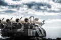 Launcher of the self-propelled rocket system Royalty Free Stock Photo