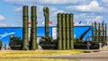 Launchers of the S-300 anti-aircraft missile system of the Russian Army