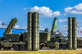 Launchers of the S-300 anti-aircraft missile system of the Russian Army