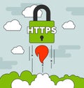 Launching HTTPS secure website concepts with