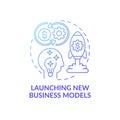 Launching new business models concept icon