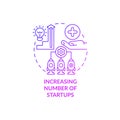 Launching new startups concept icon