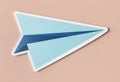 Launching paper plane cut out icon Royalty Free Stock Photo