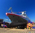 Launching patrol vessel