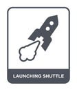 launching shuttle icon in trendy design style. launching shuttle icon isolated on white background. launching shuttle vector icon Royalty Free Stock Photo