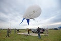 The launching of an unmanned aerostat