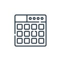 launchpad vector icon. launchpad editable stroke. launchpad linear symbol for use on web and mobile apps, logo, print media. Thin