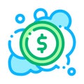 Laundered Cash Money Icon Vector Outline Illustration Royalty Free Stock Photo