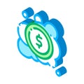 Laundered Cash Money isometric icon vector illustration Royalty Free Stock Photo