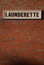 Launderette sign.