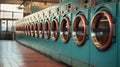 Laundromat, coin operated washing machines