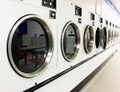 Laundromat-dryers Royalty Free Stock Photo