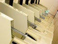 Laundromat row of washers Royalty Free Stock Photo
