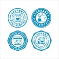 Laundry badge stamps design collection