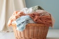 Laundry basket, natural light from the window, AI Generated