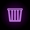 laundry basket neon icon. Elements of web set. Simple icon for websites, web design, mobile app, info graphics