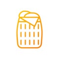 Laundry basket pixel perfect gradient linear vector icon