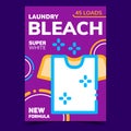 Laundry Bleach Creative Advertise Poster Vector