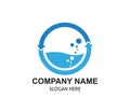 laundry and clean water source processing logo design