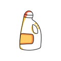 Laundry and cleaning isolated chemical detergent bottle, vector Royalty Free Stock Photo