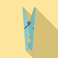 Laundry clothes pin icon, flat style