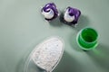 Laundry detergent sorts variety in powder, liquid gel and pod in washing dose