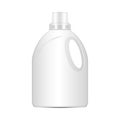 Laundry detergent vector plastic bottle, realistic packaging mockup
