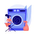 Laundry and dry cleaning abstract concept vector illustration.