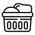 Laundry hamper icon outline vector. Household basket Royalty Free Stock Photo