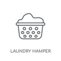 Laundry hamper linear icon. Modern outline Laundry hamper logo c Royalty Free Stock Photo