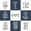 Laundry Hand drawn typography poster. Conceptual handwritten phrase Laundry T shirt hand lettered calligraphic design