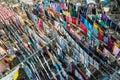 Laundry hanging in the open to dry - Dhobi Ghat, in India Royalty Free Stock Photo