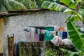 Laundry day in a rural Haitian village.