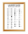 Laundry icons. Garment care instructions on labels, machine wash or hand wash signs. Collection of symbols of water Royalty Free Stock Photo