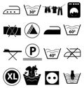 Laundry icons set