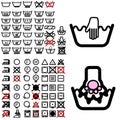 89 Laundry line icons. Laundry cats icons. Laundry simbols.